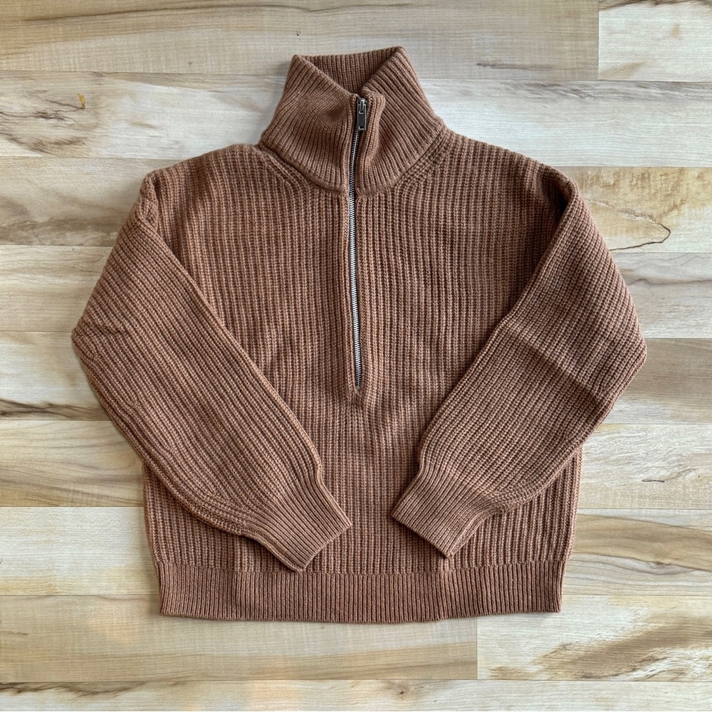 Everlane Felted Merino Half Zip Sweater Women’s Small